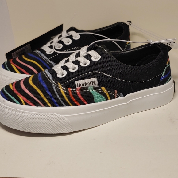 Hurley Youth Marley-T Lace-Up Sneakers Brand New (Sz 10) Black Skater Style - Picture 4 of 10